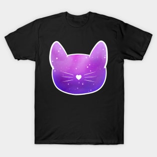 Kitty Purple Galaxy T-Shirt